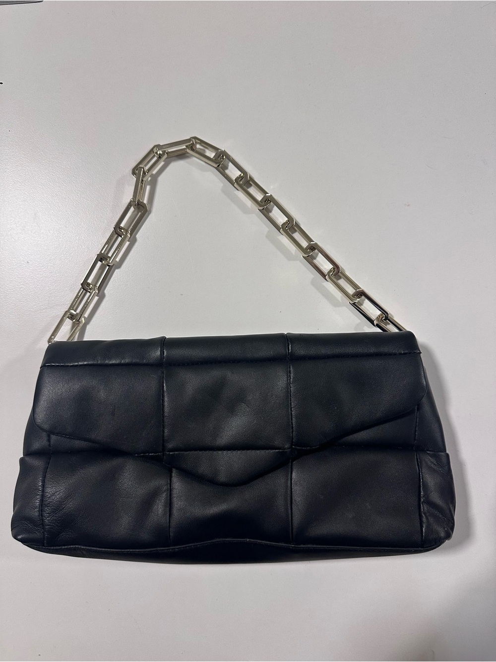 Vince Camuto Viola leather clutch in black
